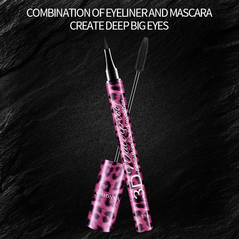 YANQINA 4D Waterproof Mascara & Liquid Eyeliner Set