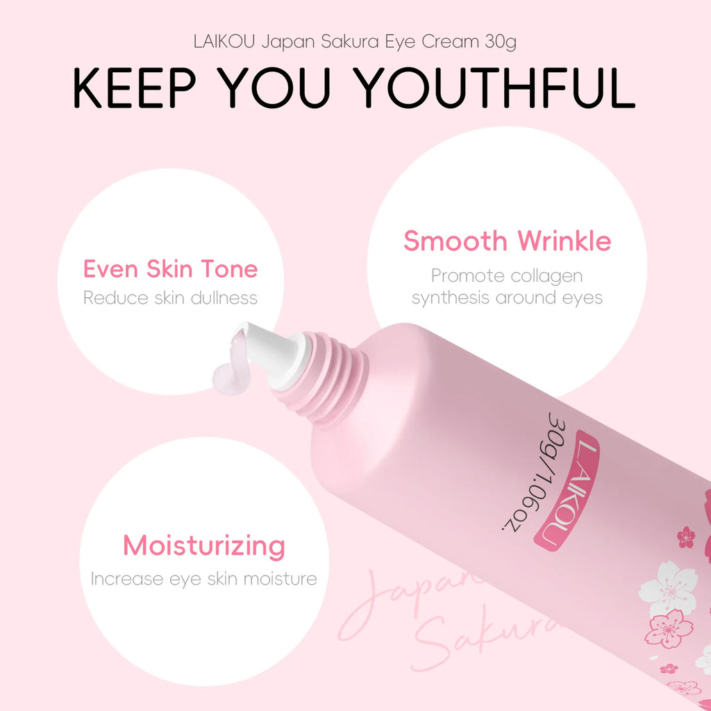 LAIKOU Japan Sakura Eye Cream 30g – Brighten & Moisturize