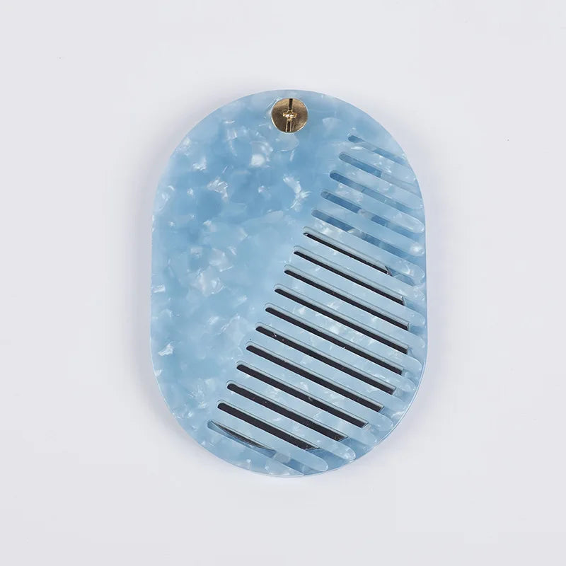 Simple Acetate Makeup Mirror Multifunctional Mini Mirror Comb Thickened Anti Static Skin Care Tools Travel Ins Style Oasis Select G