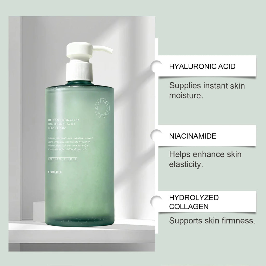 Hyaluronic Acid Body Serum Deep Hydrating Body Lotion for Smoother Plumper Looking Skin Lightweight Fast-Absorbing Body Care Oasis Select