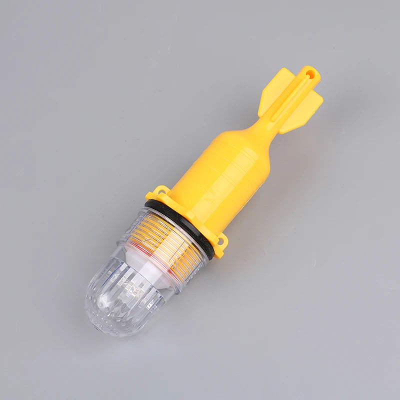 Fishing Light Underwater Net Beacon Buoy Signal Light Indicator Light Lures Fish Finder Lamp Flashing Double Flash Lamp Oasis Select Yellow