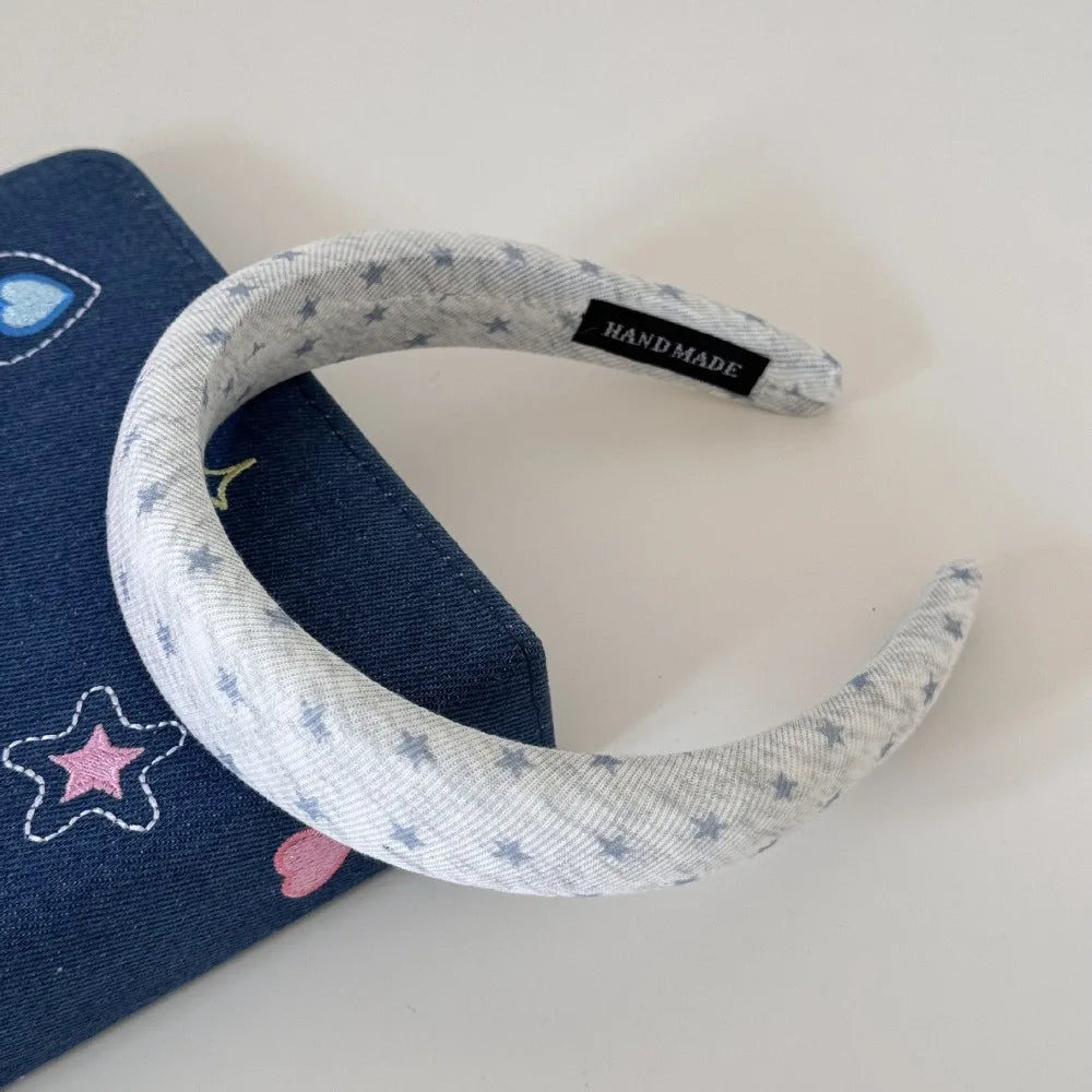 New Polka Dots Headbands Stripes Star Pattern Hair Band Classic Dot Point Grey Series Female Headwear Girl Oasis Select 2
