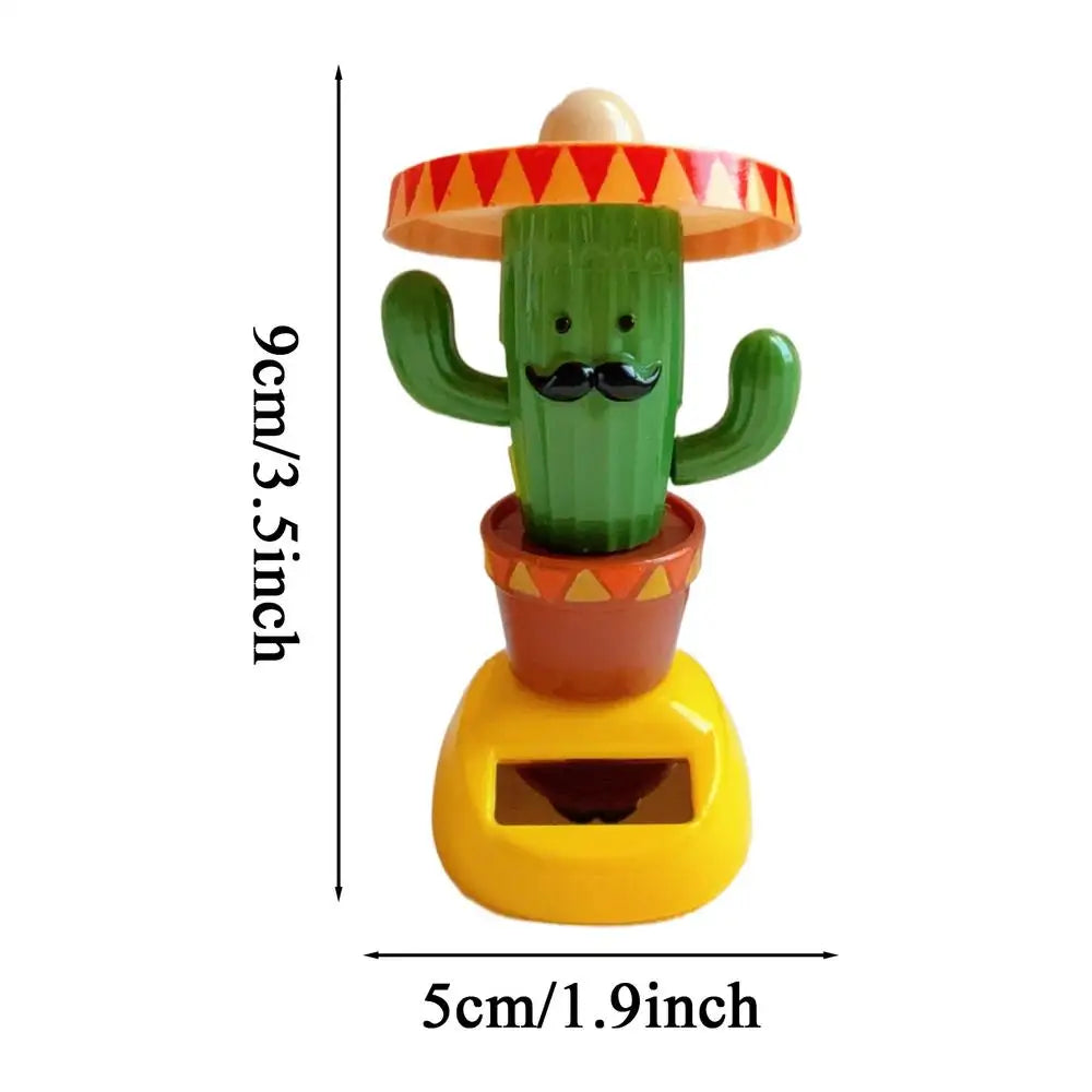 1PC Car Ornaments Solar Ornaments Bobblehead Cactus Shape Ornaments Gift Creative Interior Car Supplies Car Doll Ornaments Oasis Select 1PC