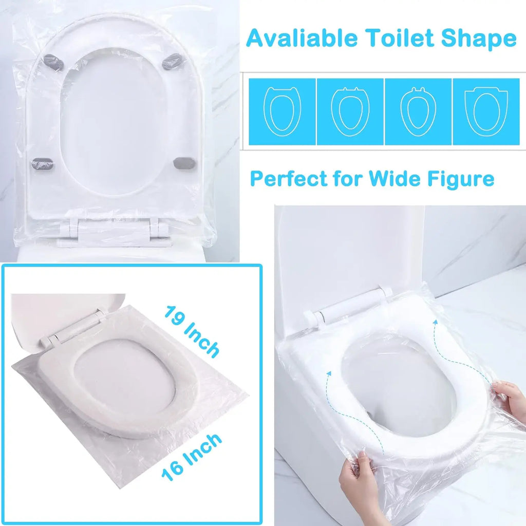 100 PCS Travel Disposable Toilet Seat Cover Individually Wrapped Fit for Kids Potty Training and Adult, Road Trips, Airports,Hot Oasis Select