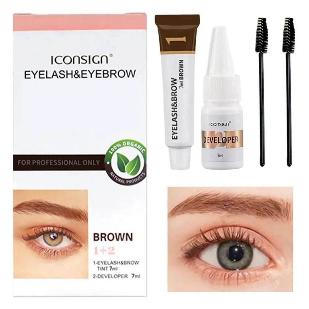 5pcs Eyebrow Tinting Kit Eyelash Eyebrow Dye Tint Gel Quick Dry Waterproof Long-lasting Eyebrow Dye Tint Dye Eyebrow Mascara Oasis Select coffee China Mainland