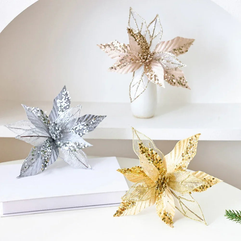 Wedding Centerpiece Flowers Christmas Flower Decor Quick Setup Convenience Seasonal Use Decoration 23 21cm For Christmas Trees Oasis Select