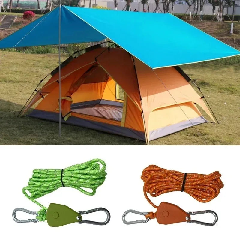 Outdoor Tent Wind Rope Buckle Pulley Ratchet Fastener Multifunctional Awning Hook Camping Tie Down Strap Tightener Oasis Select