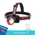 Multifunctional LED Headlamp with Red/White/UV Light 3 Light Source Induction Headlight USB Rechargeable Head Lamp New Arrival Oasis Select Package A