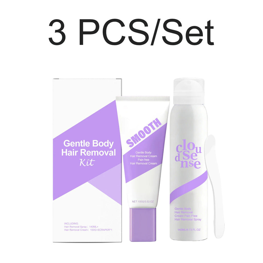 Hair Removal Mousse Pain Free Depilatory Foam Inhibit Hair Growth Soothing Full Body Use Underarm Leg Arm Lip Moisturizing Skin Oasis Select 3 PCS