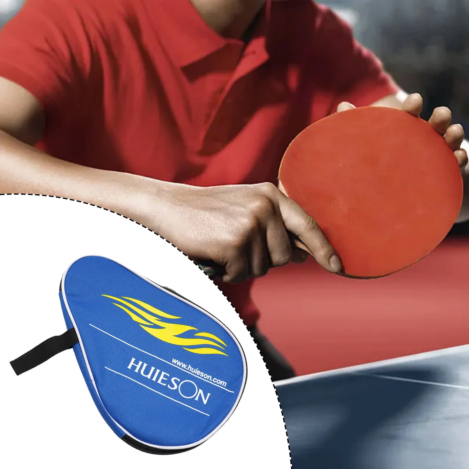 1PC 30x20cm Table Tennis Racket Bat Bag Black/blue Oxford Cloth Sponge Ping Pong Rackets Case For Blade Paddle Balls Storage Oasis Select