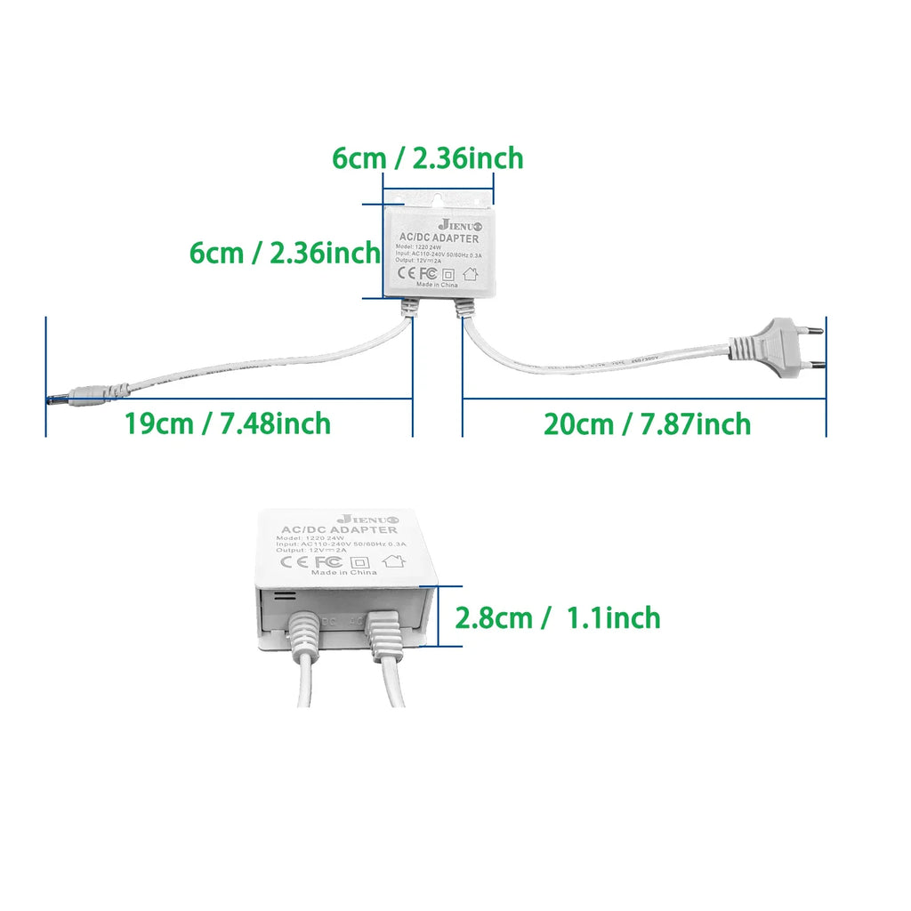 DC 12V 2A Power Adapter Supply EU Charger Converter Universal for CCTV Security Surveillance Camera AHD LED Light Router Robot Oasis Select