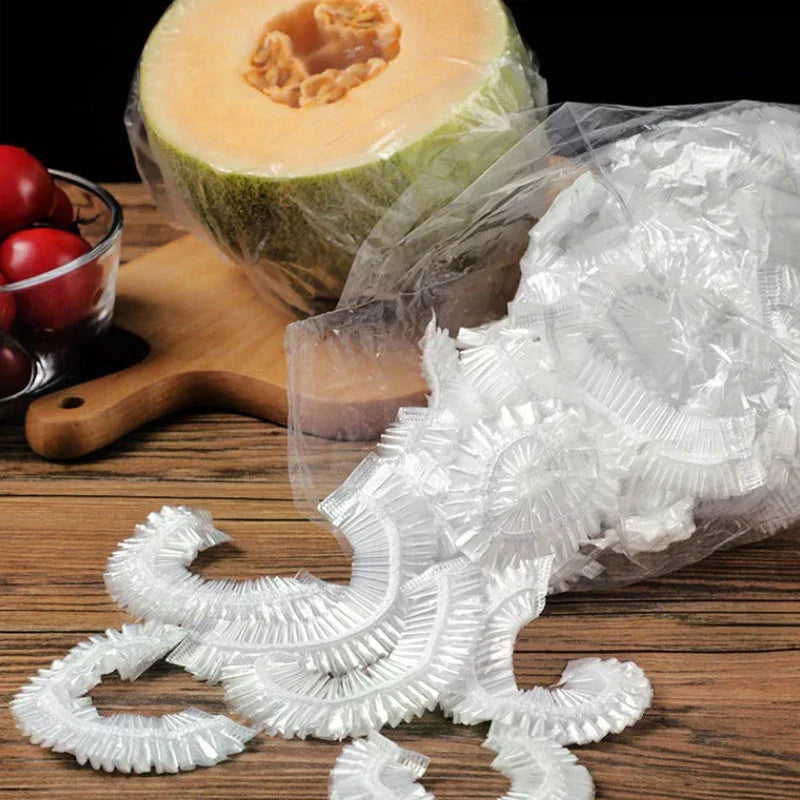 Reusable Disposable Elastic Food Lids Plastic Wrap Durable Plate Covers for Bowls Kitchen Food Saver Bag Oasis Select