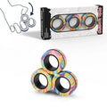 Magnetic Rings Fidget Toy Set Adult Fidget Magnets Spinner Rings Fidget Pack Great Gift for Adults Teens Kids (3PCS) Oasis Select random color drawing