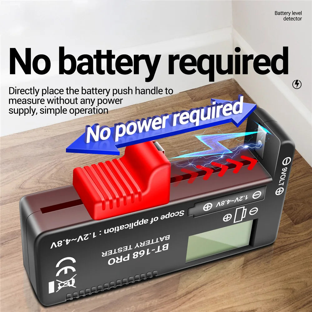 BT-168 PRO Digital Lithium Battery Capacity Tester Checkered Load Analyzer Display Check AAA AA Button Cell Universal Test Oasis Select