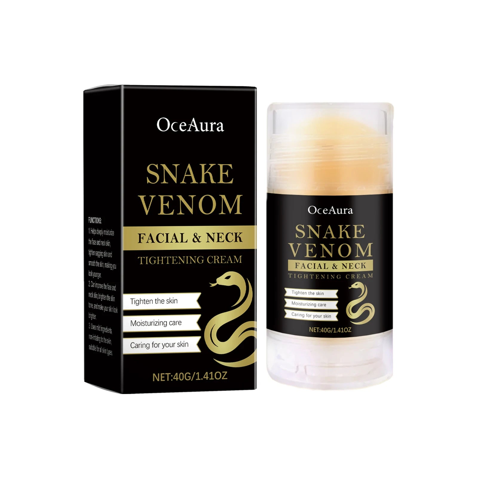 Snake Venom Neck Care Stick Lighten Fine Line Firming Moisturizer Prevent Double Chin Improve Loose Skin Lift Tighten Neck Cream Oasis Select