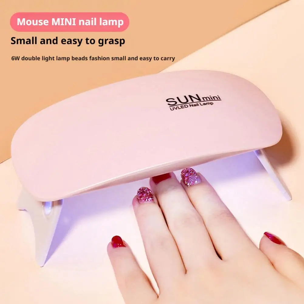 Mini UV/LED Nail Dryer - 6W USB Portable Gel Polish & Resin Curing Lamp 60s/120s Manicure Art Nail Lamp UV Light for Gel Nails Oasis Select
