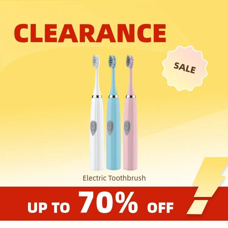 Clearance_Electric Toothbrush for Adults Soft Portable Battery Endurance IPX6 Waterproof Intelligent Effective Oral Care Men Wom Oasis Select