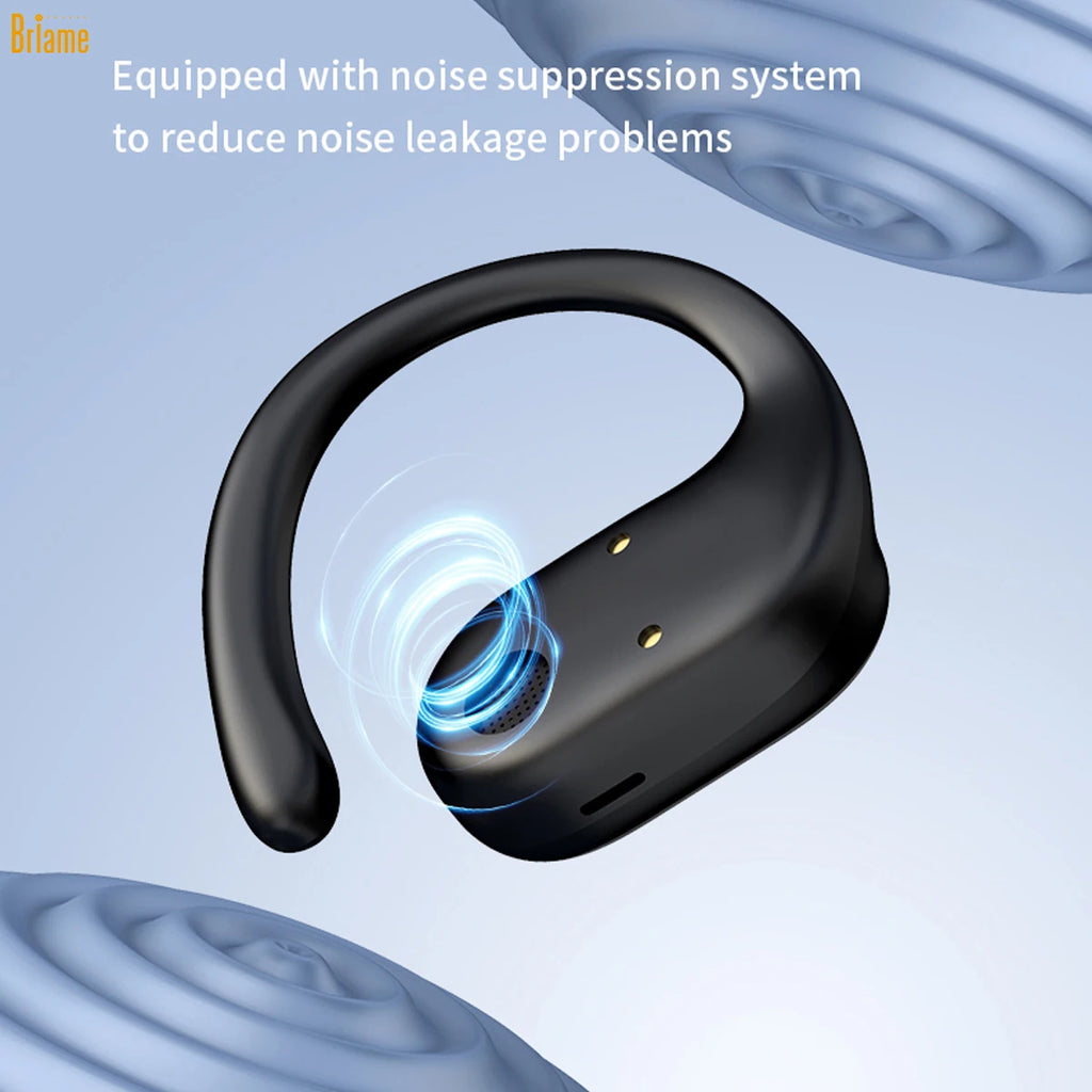 Briame Bluetooth Earhook Earphones Wireless Sports In-Ear Headset with Microphone for Running Sport Headphones Ows Headset Game Oasis Select