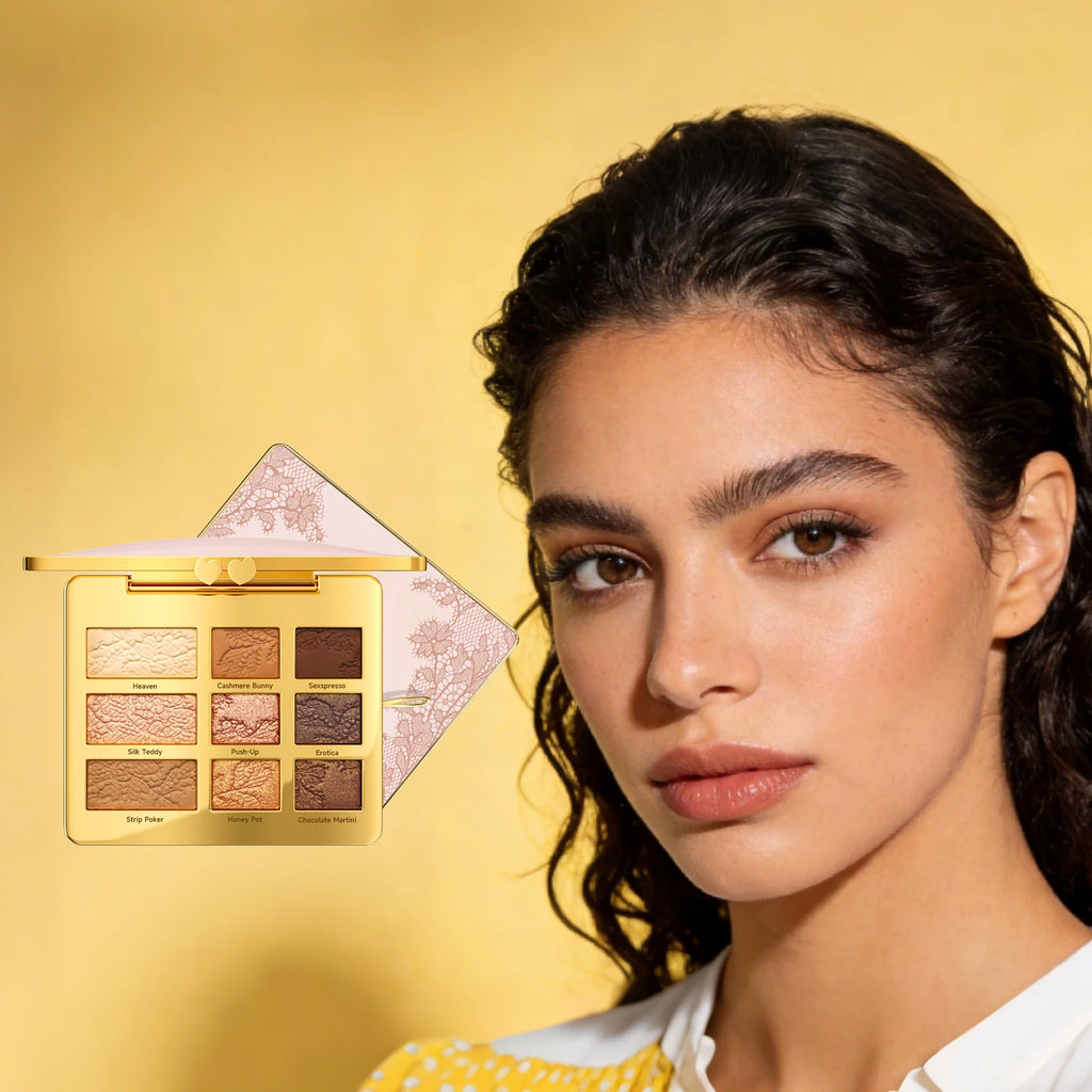 9-Color Eyeshadow Palette – Matte, Shimmer & Glitter Eyeshadow Palette Oasis Select