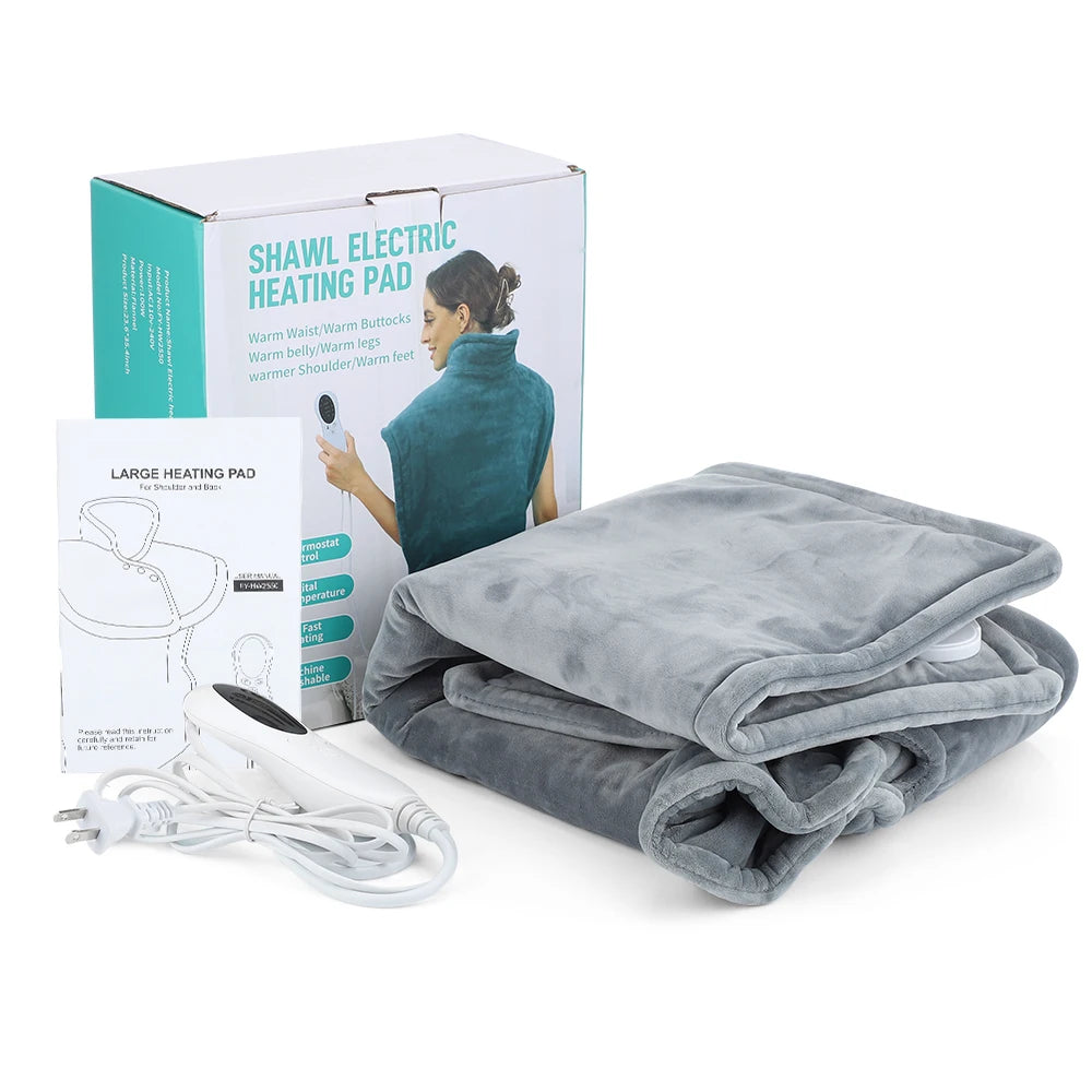 Electric Heated Shawl Wrap – Neck, Shoulders & Back Warmer