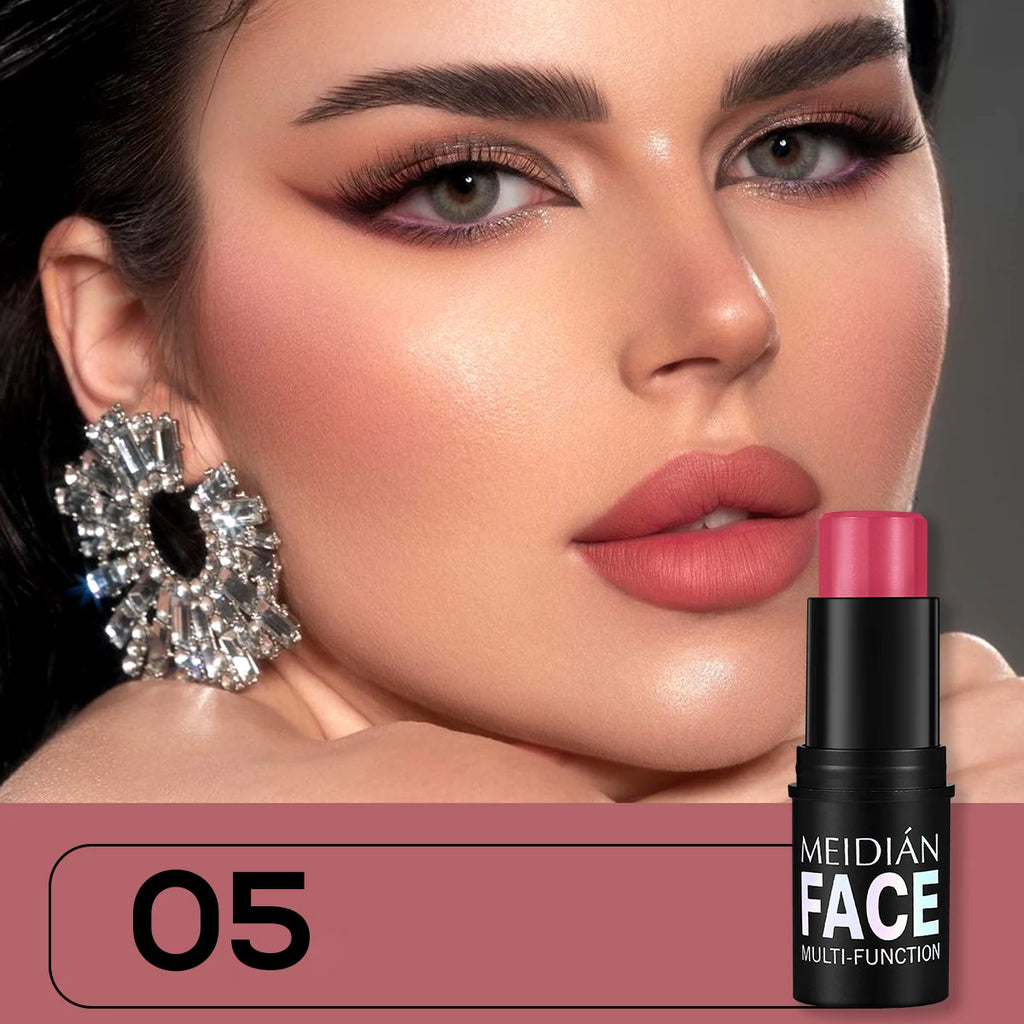 6-Color Dual-Use Blush & Lip Stick – Natural Contour Makeup Blush & Lip Stick Oasis Select 05