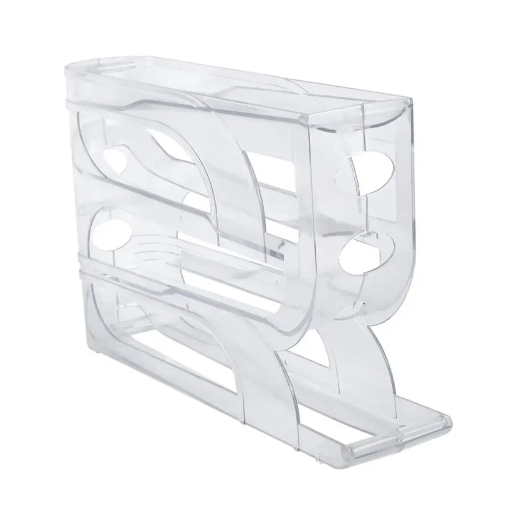Large Capacity Automatic Egg Roller Household Four Tier Refrigerator Egg Storage Box Space Saving Kitchen Dedicated Oasis Select Transparent-4-layer