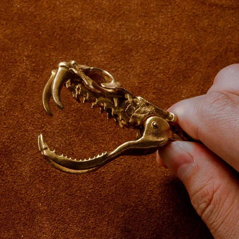 Copper Sidewinder Snake Tail Keychain Retro Pendant Bag Hanging Gift Fashion Accessories Necklace Pendant Oasis Select