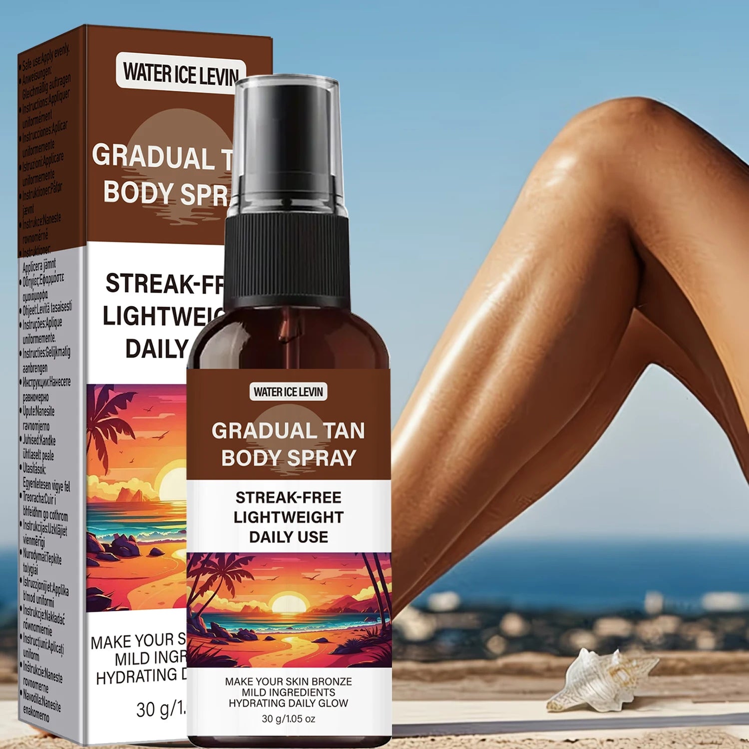 Gradual Tanner Spray – Streak-Free Hydrating Bronze Glow Self Tanner Spray Oasis Select