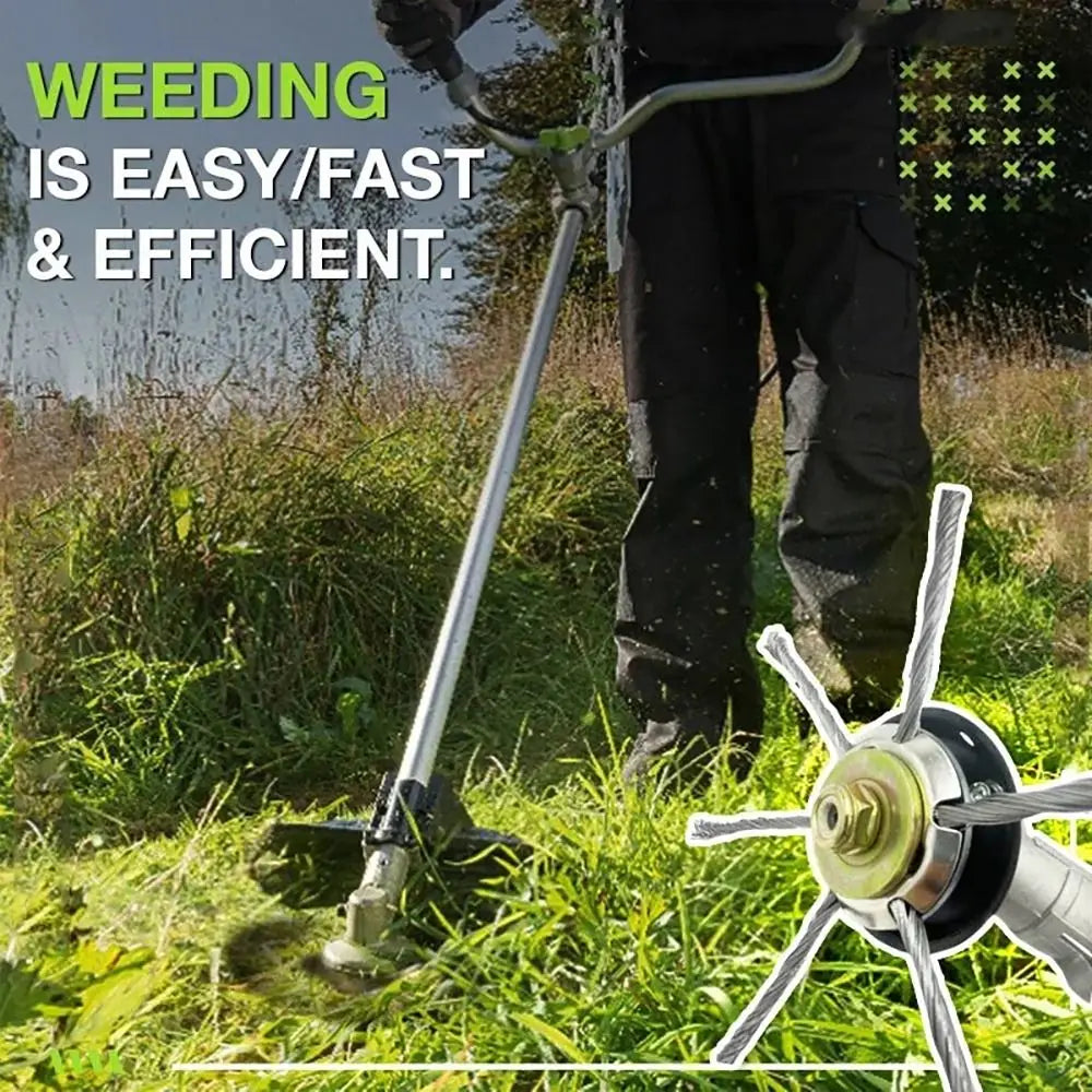 1Pcs Durable Steel Wire Wheel Lawn Mower Head Brush Disc 6 inch Weed Brush Head Removal Moss Rust Universal Grass Trimmer Head Oasis Select