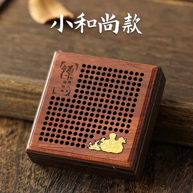 Rosewood Incense Burner Wooden Square Plate Home Indoor Aromatherapy Stove Creative Zen Incense Sink Sandalwood Burner Oasis Select C