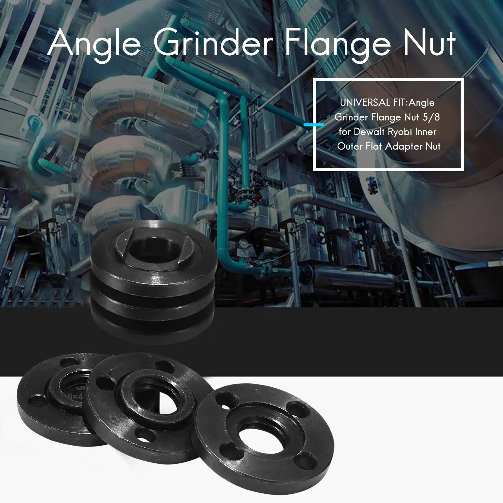 LIKE WISH 6 Pack Angle Grinder Flange Nut 5/8 For Ryobi 224399-1 193465-4 224568-4 9005BZ 9015B Replacemen Oasis Select