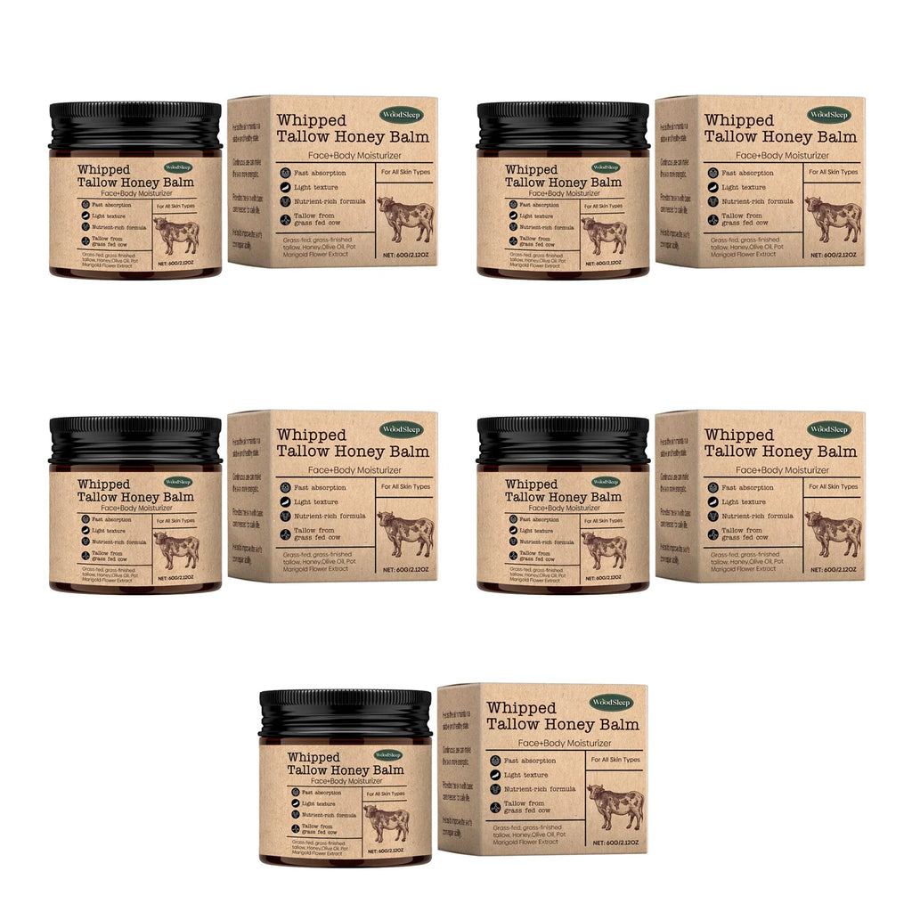WoodSleep Beef Tallow & Honey Face Body Cream – Deep Moisture Tallow Face Body Cream Oasis Select 300g boxed