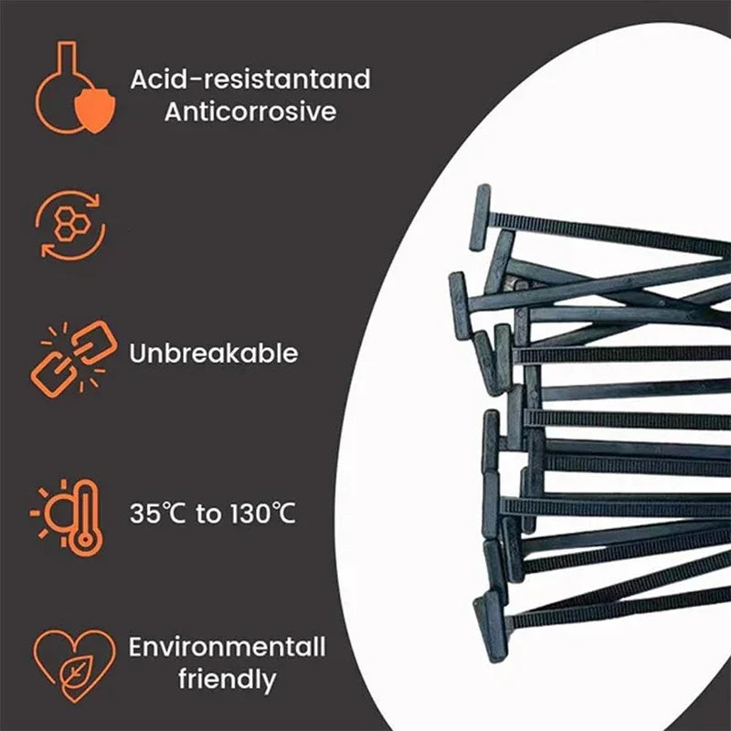 Car Nylon Cable Tie Buckles Universal Heavy Duty Self-Locking Zip Ties Holder with Pin Button Fasteners Car UV Resistant Ties Oasis Select
