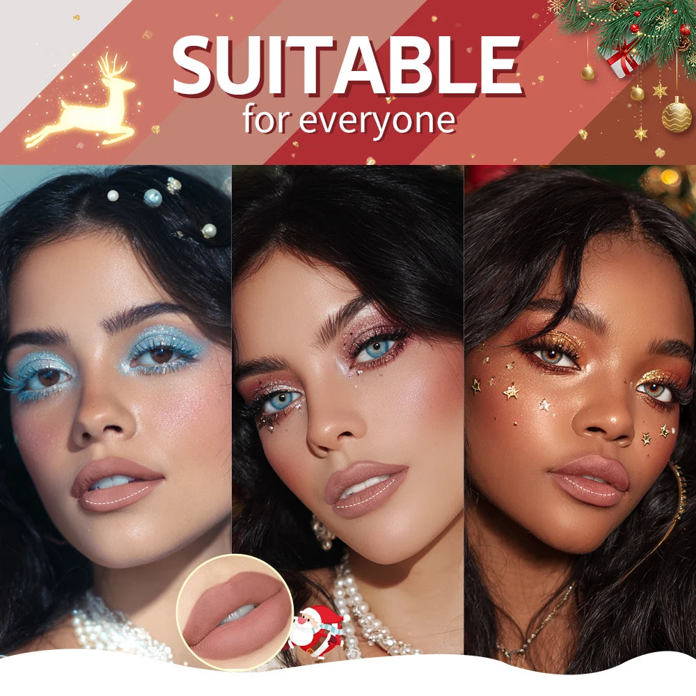 Lakerain Christmas Lip Gloss Set Long Lasting Moisturizing Waterproof Portable Travel Kit Ideal Thanksgiving Christmas Gift Oasis Select