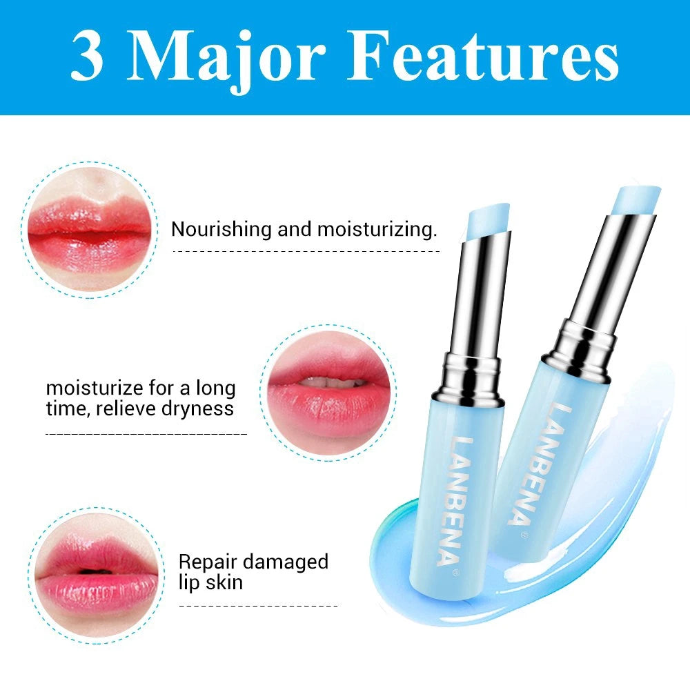 LANBENA Hyaluronic Acid Lip Balm Lip Plumper Moisturizing Reduce Fine Lines Long-lasting Hydration Protecting Dry Lip Oasis Select