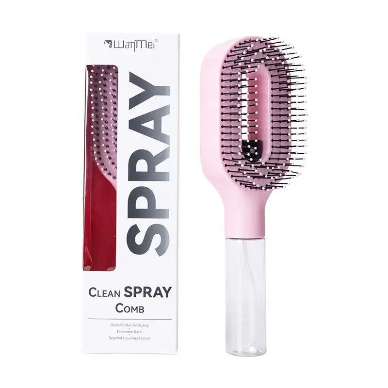 2-in-1 Spray Hair Brush – Detangling Mist Comb Styling Tool