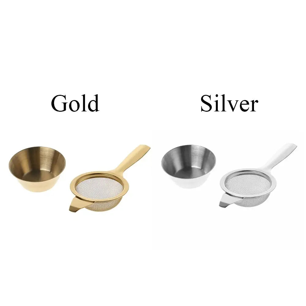 1Set Stainless Steel Mesh Colander Reusable Fine Tea Strainer Filters Kongfu Reusable Teapot Infuser With Handle Oasis Select