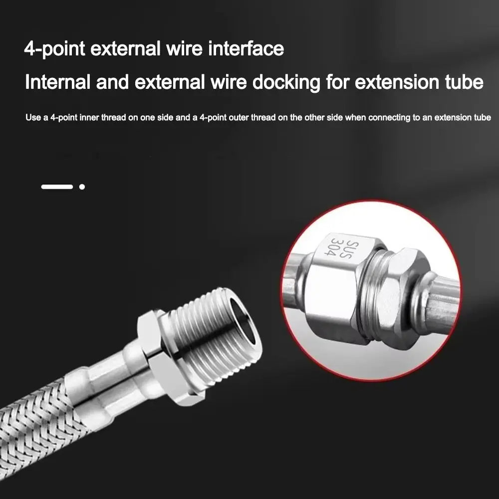 20-200CM Length Flexible Shower Hose Stainless Steel Internal Threaded Extension Sprayer Pipe Adjustable Length Oasis Select