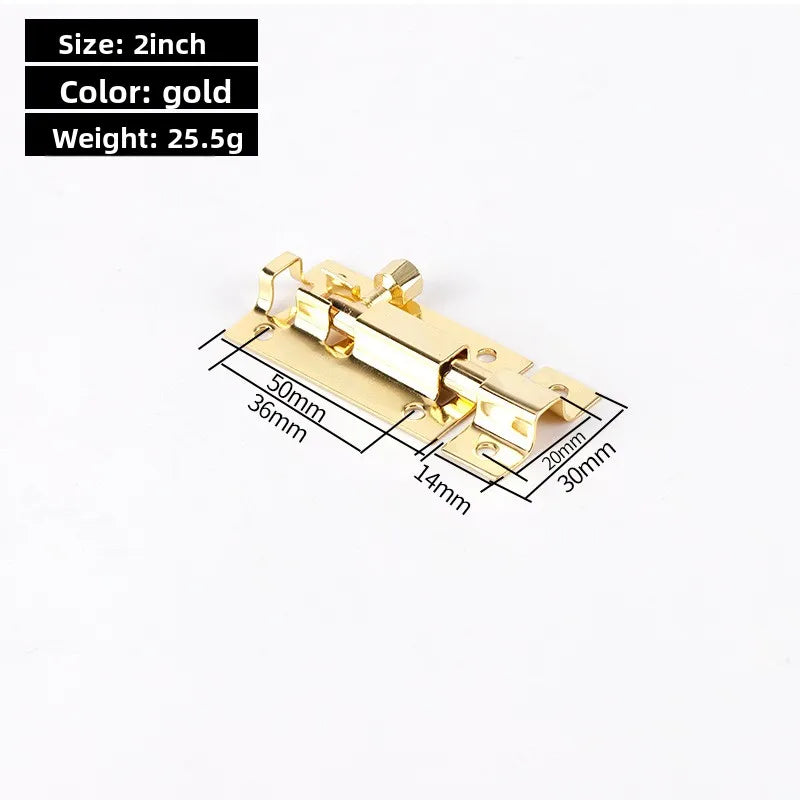 Black Door Lock Barrel Aluminum Alloy Door Lock Latch for Home Hardware Gate Safety Door Bolt Tower Window Catch Lock Silver Oasis Select 50mm 4