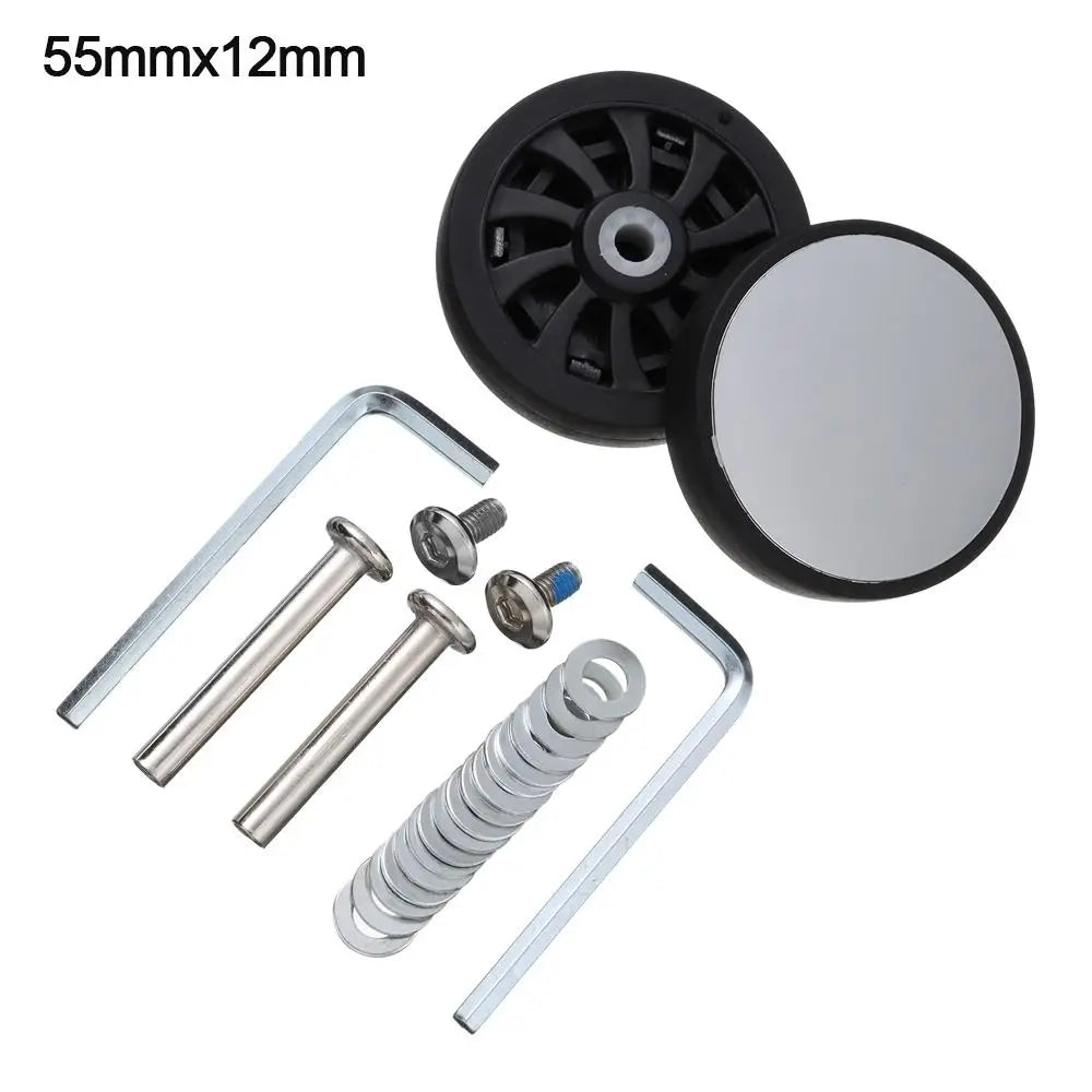 Replacement Caster Wheel Repair Kit Travel Luggage Wheels Suitcase Parts Axles Replace Wheels for Luggage with Vientiane Wheel Oasis Select 55mm x12mm