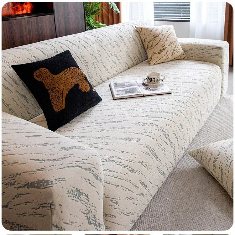 New All-inclusive Anti-cat Scratch Elastic Sofa Cover, One-piece Anti-slip Sofa Protective Cover Cover Sofa Oasis Select 4 people 235-300cm Blue
