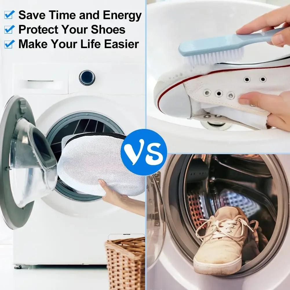 Shoe Washing Bag, Storage Bag Mesh Shoe Laundry Bags with Zip Closure for Sneakers, Running Shoes, Socks, Bras Organizer Oasis Select