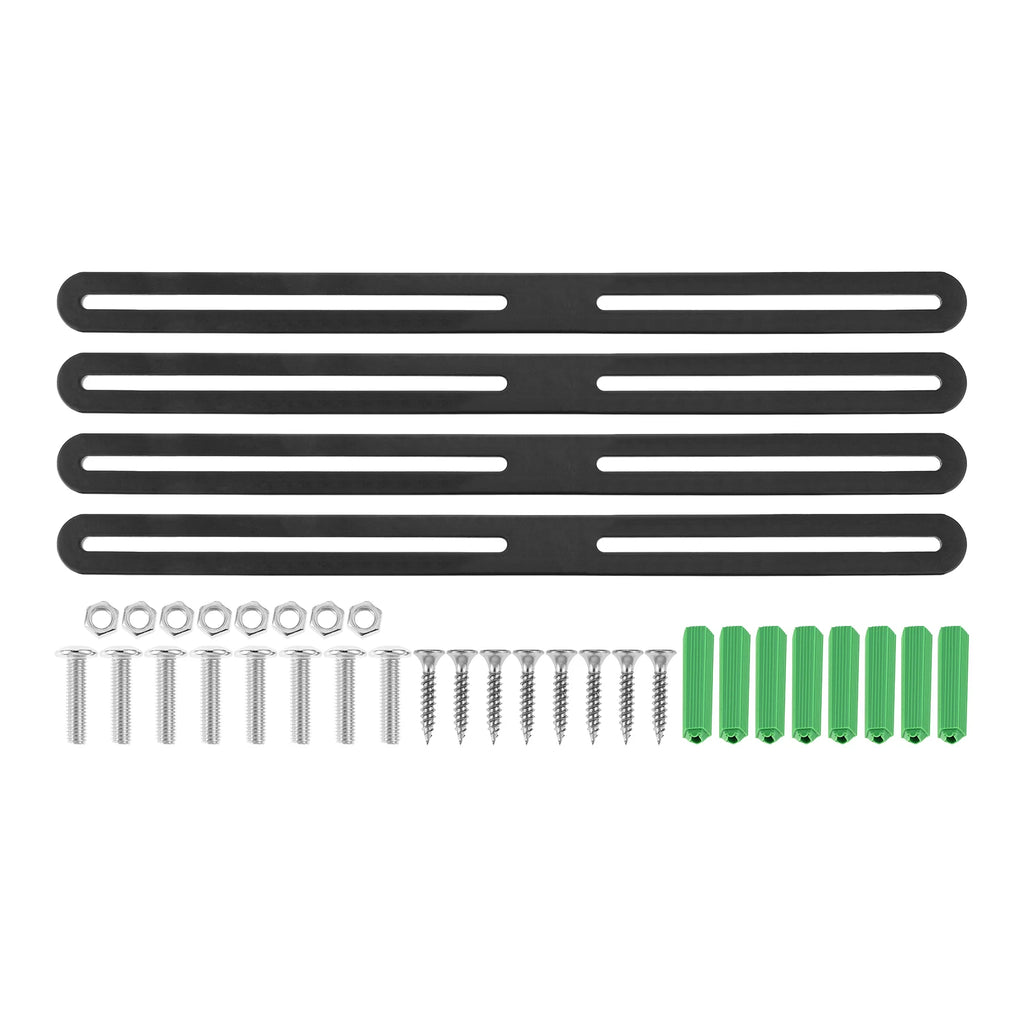Black Stainless Steel Slotted Corner Braces for Furniture Repair & Woodworking Projects,Brushed Finish Adjustable Heavy Duty Oasis Select