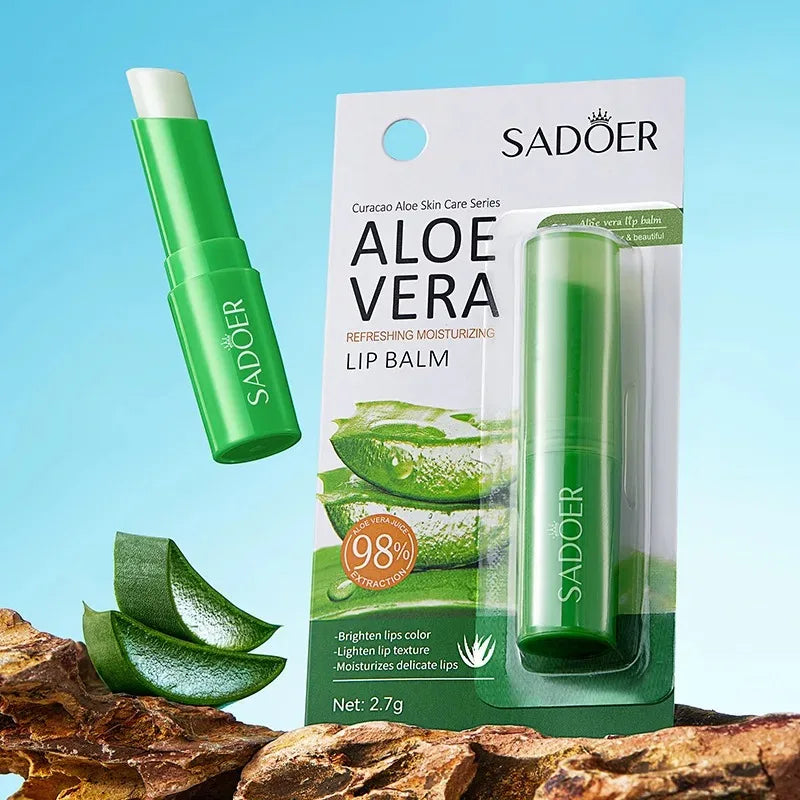 Lip Aloe Balm Nourishing, Refreshing, Hydrating and Moisturizing Preventing Cracking and Repairing Lips Gentle Non Irritating Oasis Select