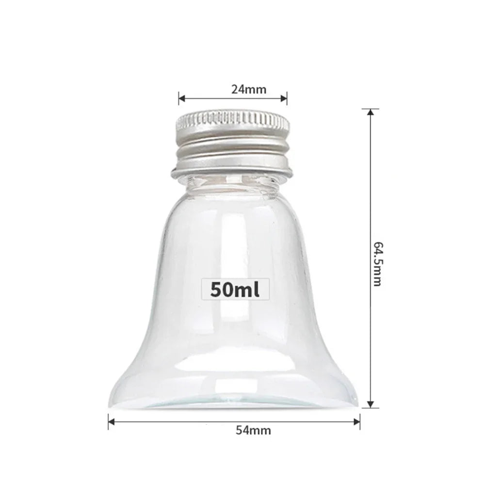 10-Pack Fillable Clear Christmas Ball Ornaments – 50ml DIY Baubles