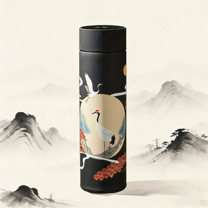 1pcs Retro Ethnic Trend Insulated Water Bottle Double Wall Insulated Cup Men's and Women's Portable Leak Proof Drinking Utensil Oasis Select