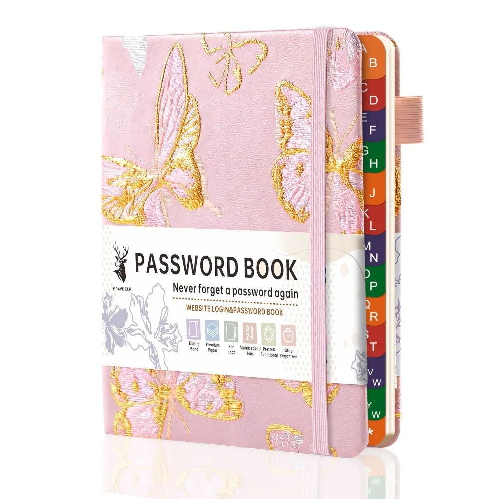 Delicate Embroidered Decoration B6 Embroidery Notebook Practical Band Design Soft Touch Hardcover Soft Touch Hardcover Notepad Oasis Select Pink