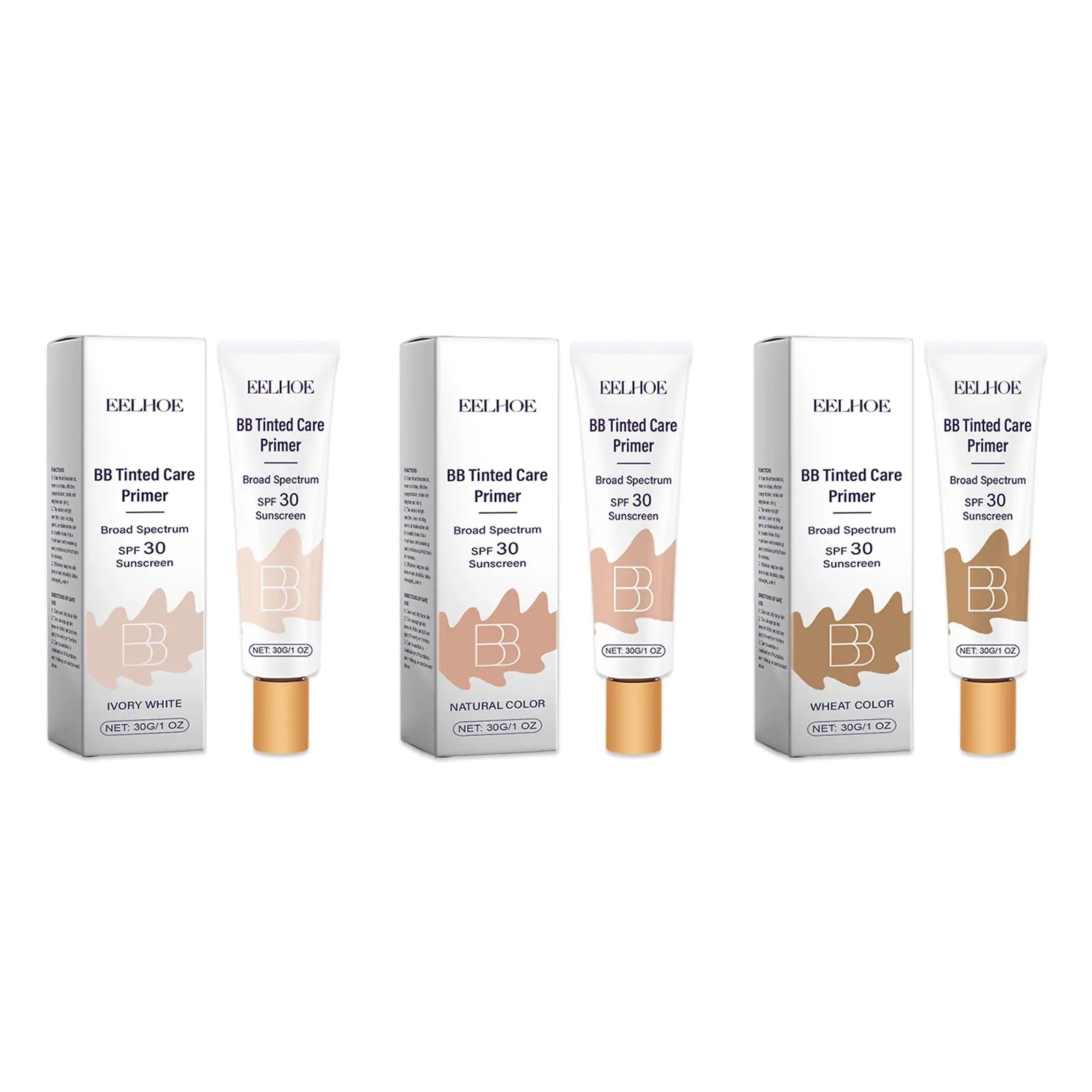 Tinted BB Cream with SPF 30 Full Coverage Invisible Pores Acne Brightening Niacinamide Nude Makeup Facial Foundation Waterproof Oasis Select