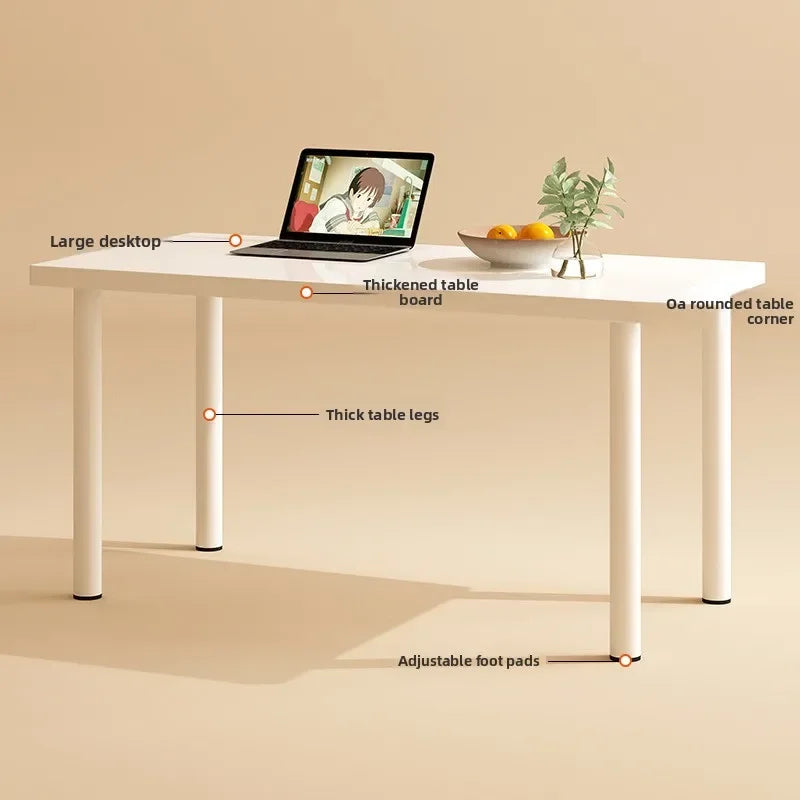 Multi-functional Household Goods Desk Study Table Simple Bedroom Writing Workbench White Office Computer Desk Oasis Select