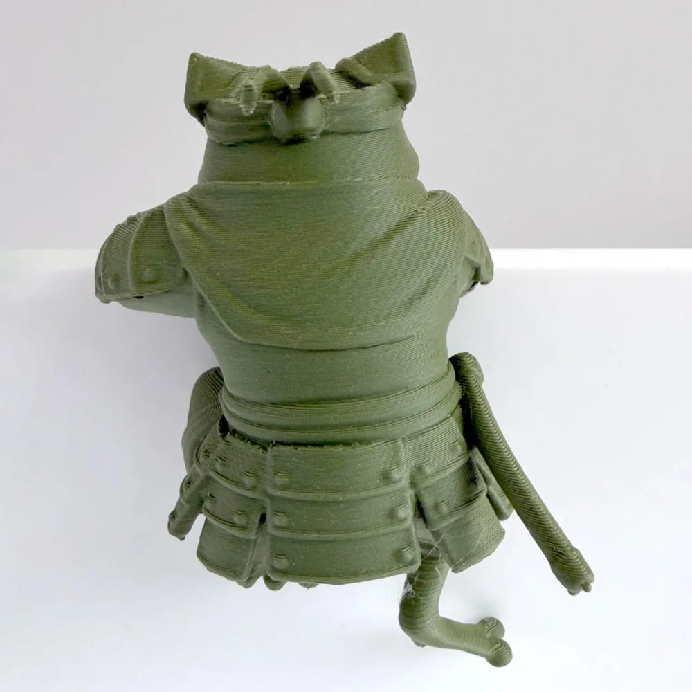 3D Printed Samurai Frog Monitor Pendant Japanese Samurai Frog Edge Embrace Desktop Decoration Cool Screen Decoration Unique Gift Oasis Select